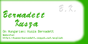 bernadett kusza business card